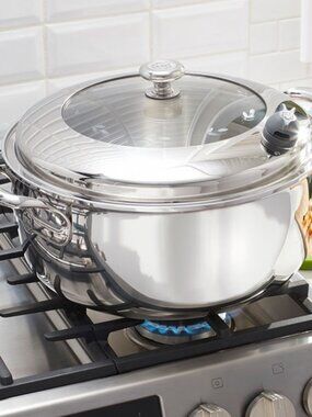 Vida Sana® 5-Ply Stainless Steel Cookware 10-Qt. Casserole 5867